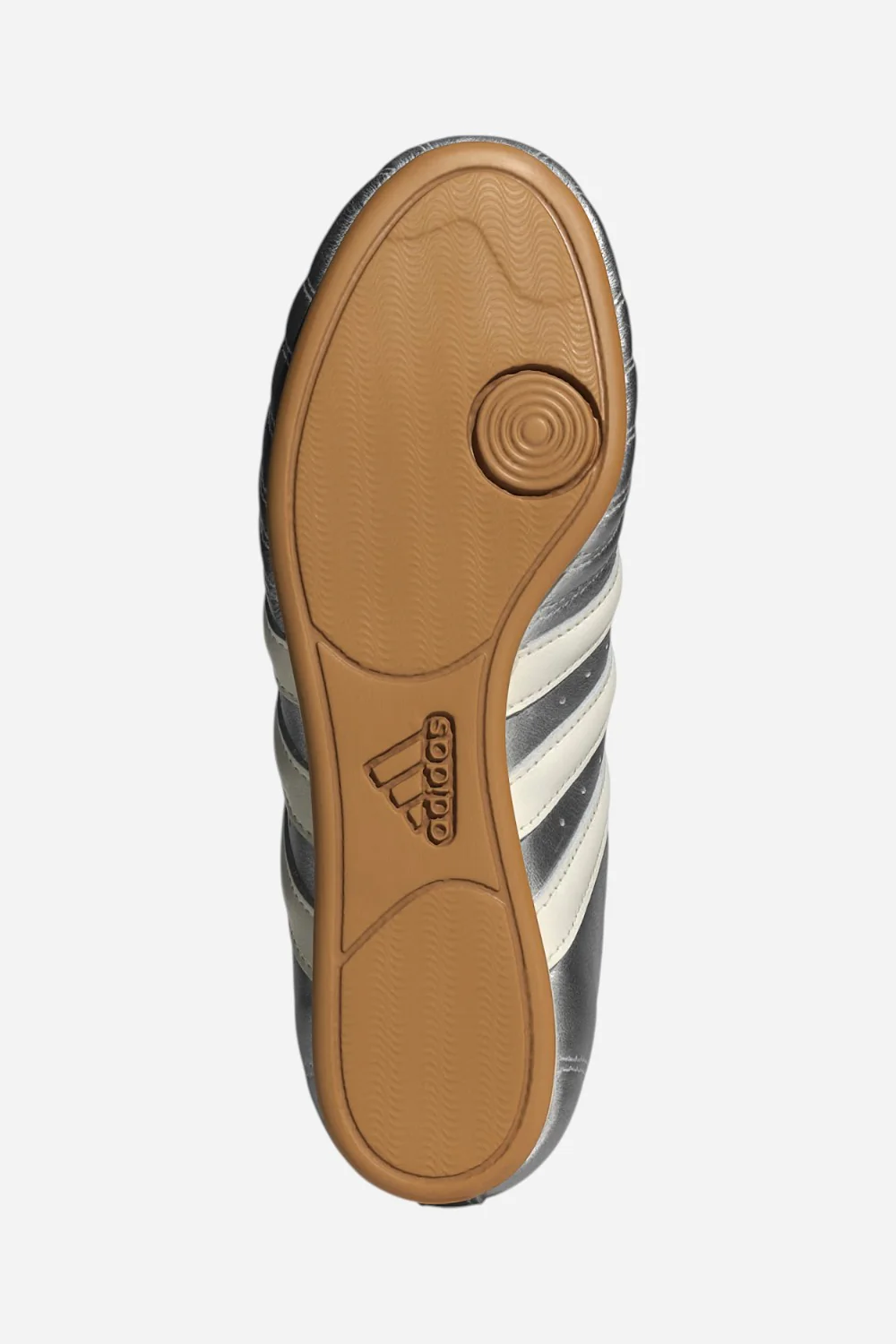 Adidas Taekwondo Shoes in Silver Metallic / Off White / Gum - Image 3