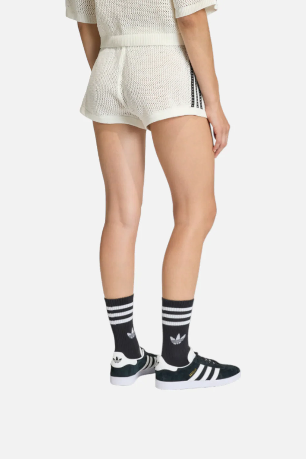 Adidas Women's Knitted Crochet Shorts - Image 4
