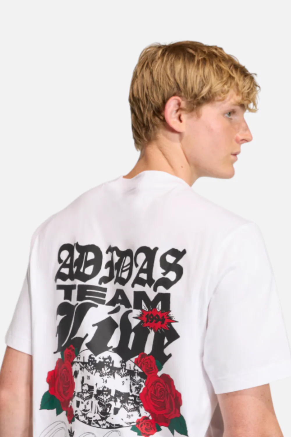 Adidas Men's GFX Tee Roses in White