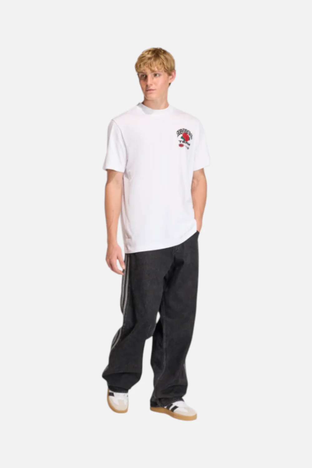 Adidas Men's GFX Tee Roses in White - Image 3