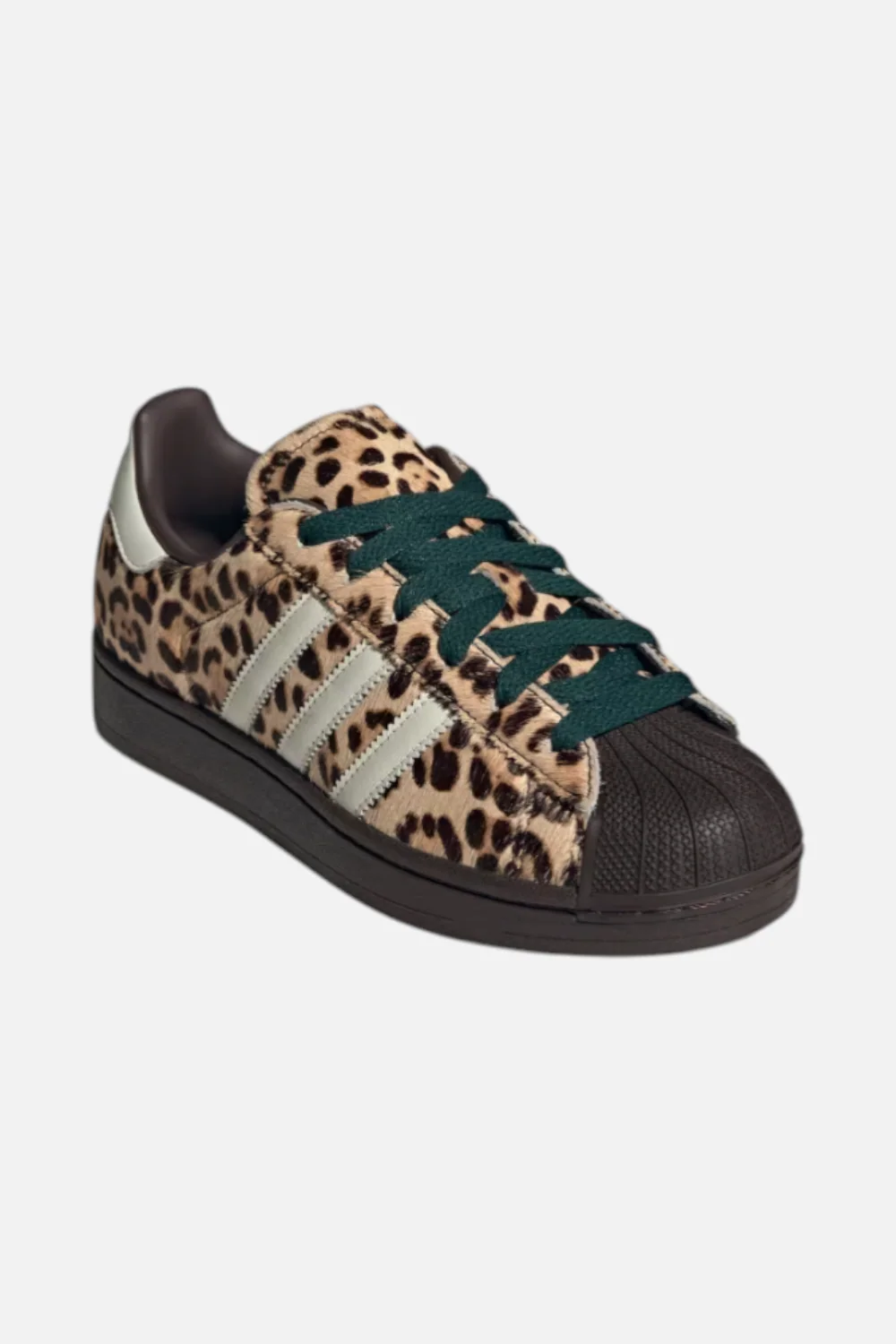 Adidas Women's Superstar II Shoes in Dark Brown, Ivory, & Gold Metallic - Image 3