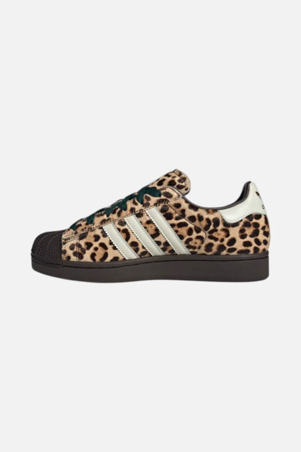 Adidas Women's Superstar II Shoes in Dark Brown, Ivory, & Gold Metallic - Image 4