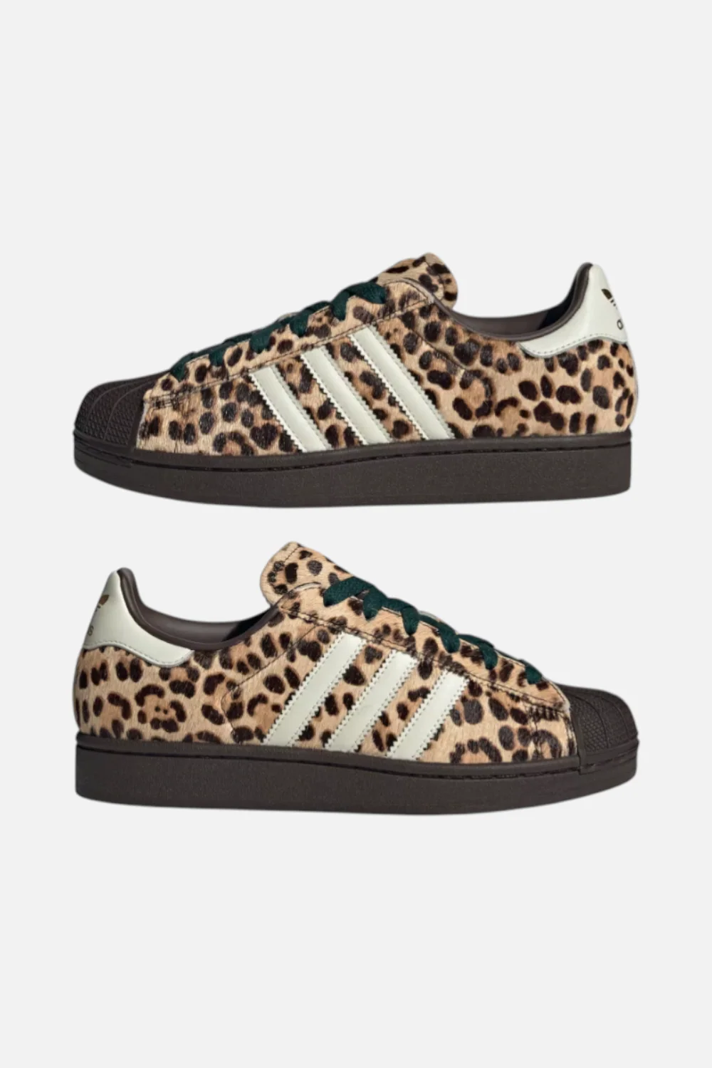 Adidas Women's Superstar II Shoes in Dark Brown, Ivory, & Gold Metallic - Image 5