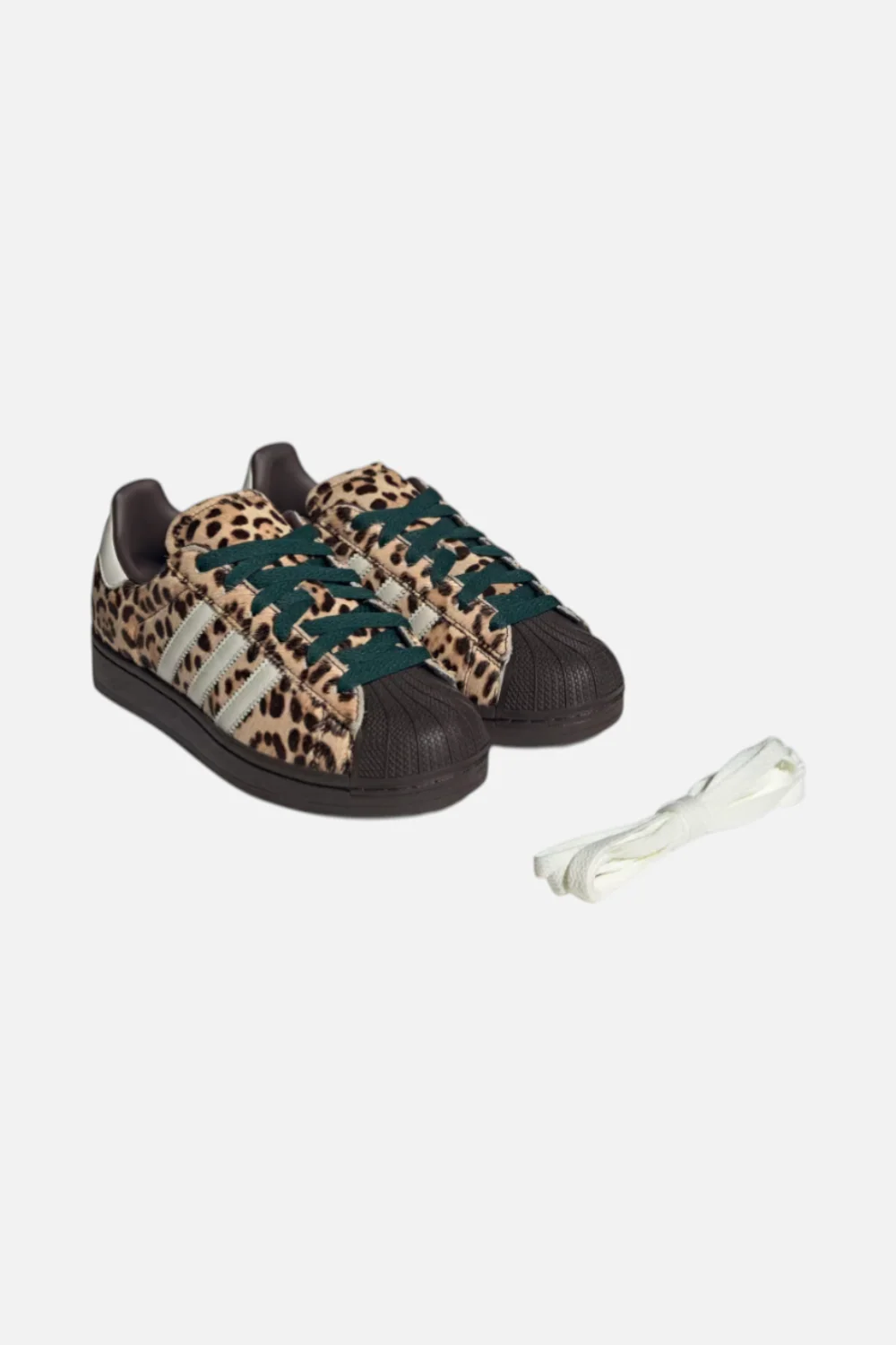 Adidas Women's Superstar II Shoes in Dark Brown, Ivory, & Gold Metallic - Image 6