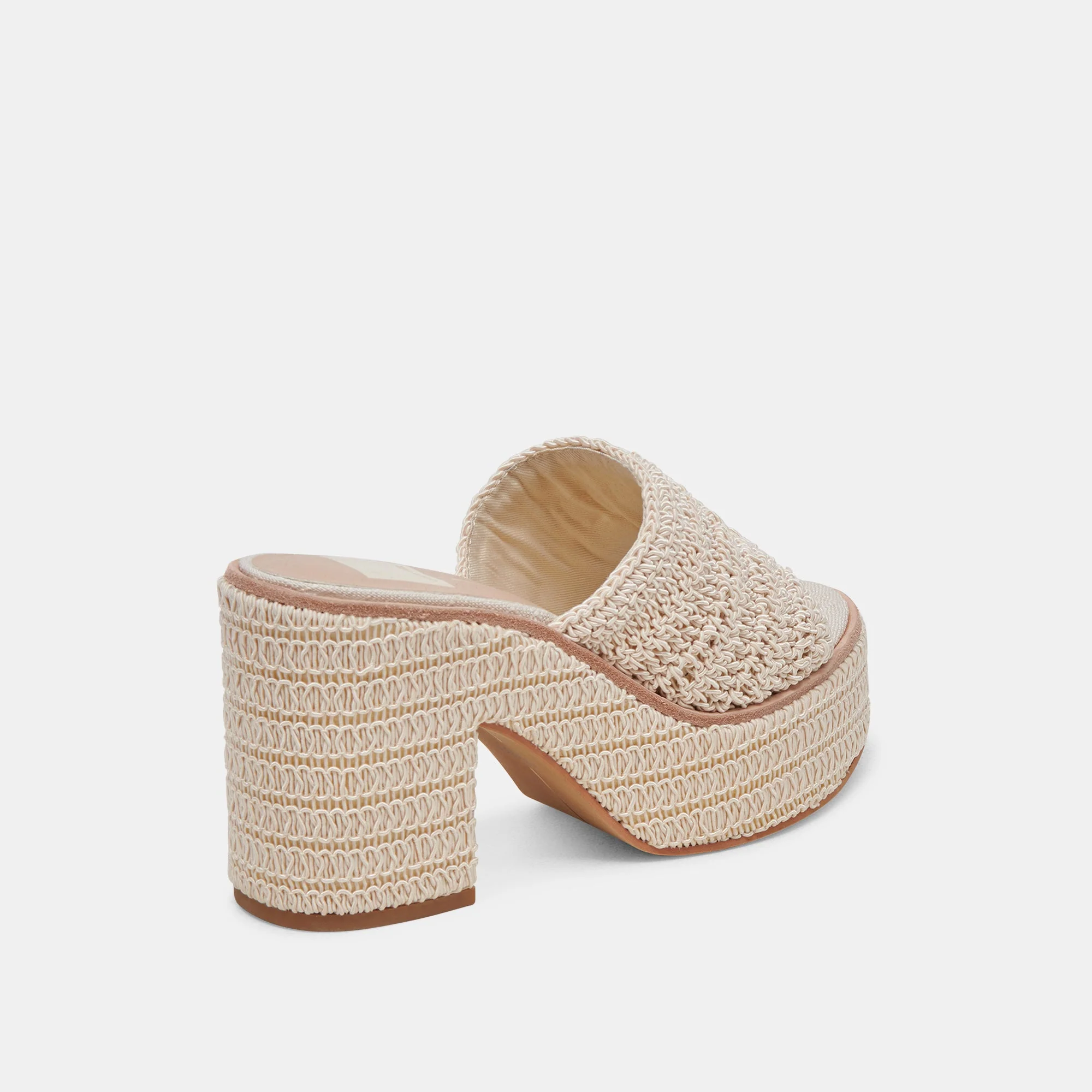 Dolce Vita Ladin Heels in Ivory Woven - Image 3