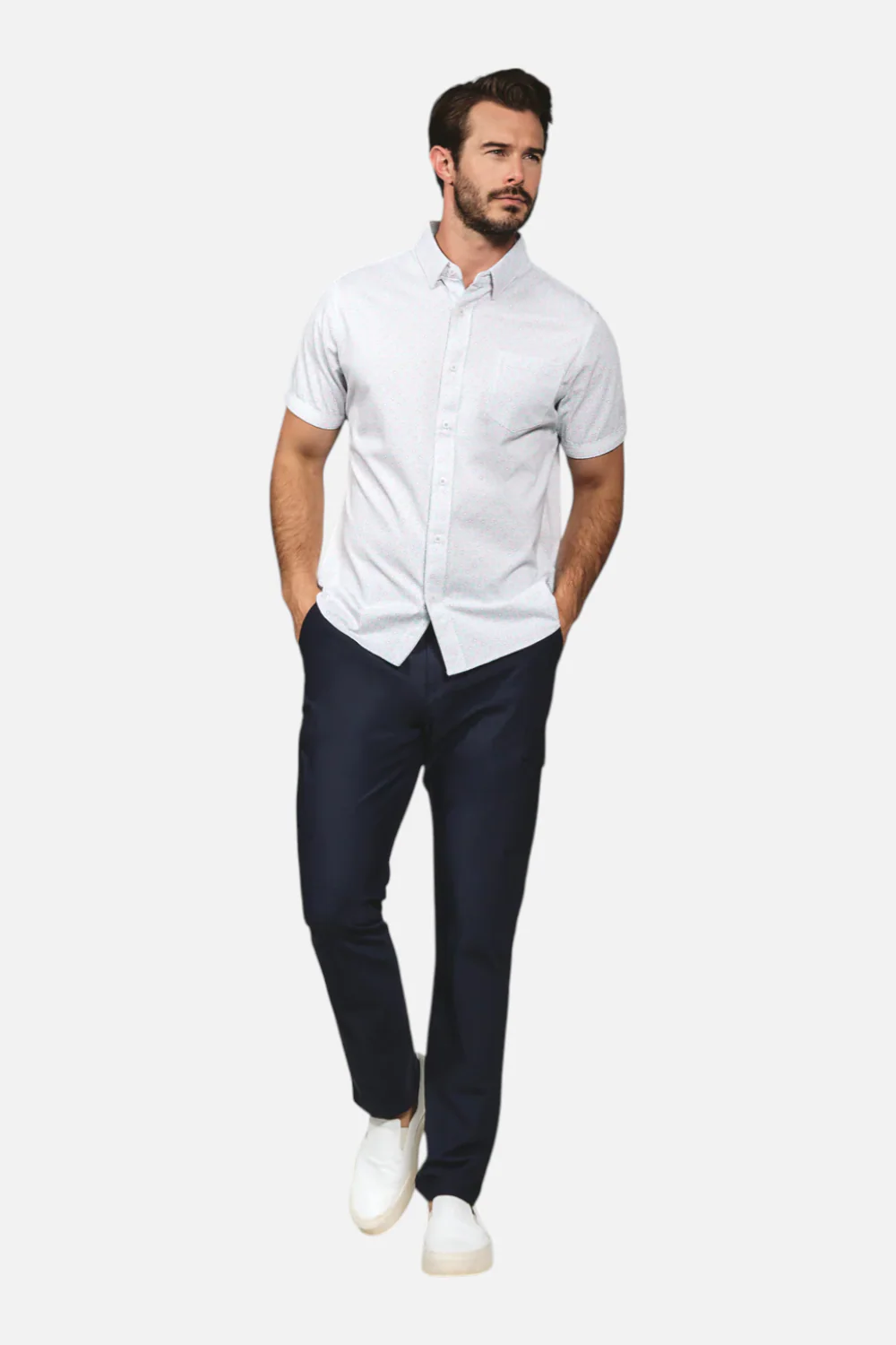 7 Diamonds Men's Landen Short Sleeve in White