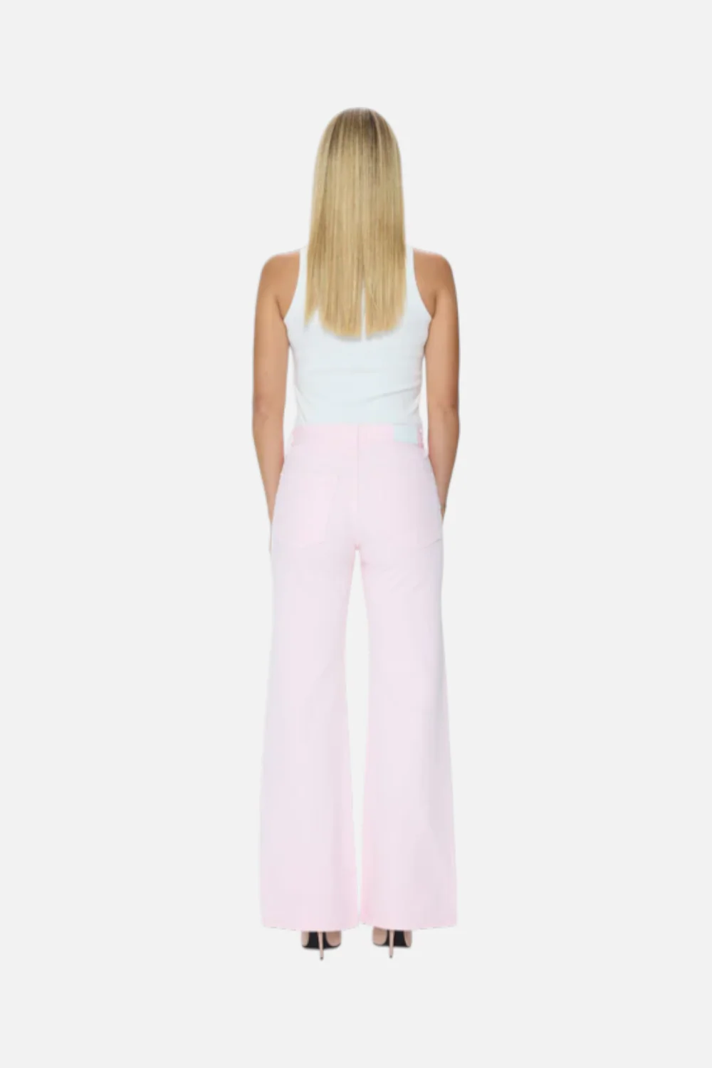 Pistola Larsen Relaxed Flare Jean in Blush - Image 3