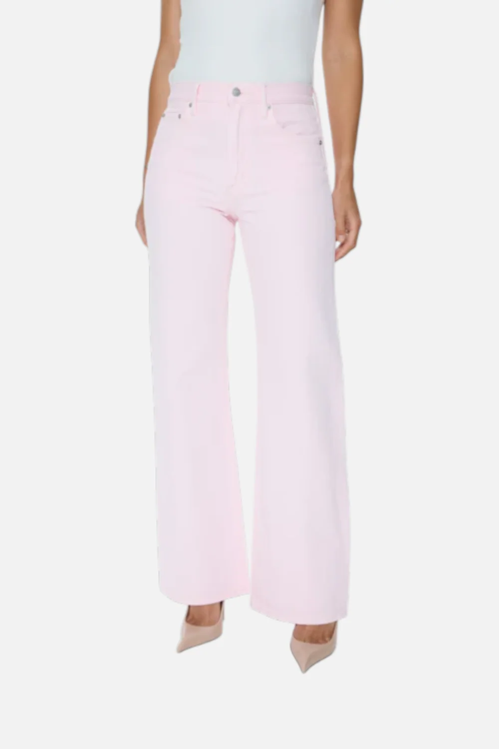 Pistola Larsen Relaxed Flare Jean in Blush - Image 4