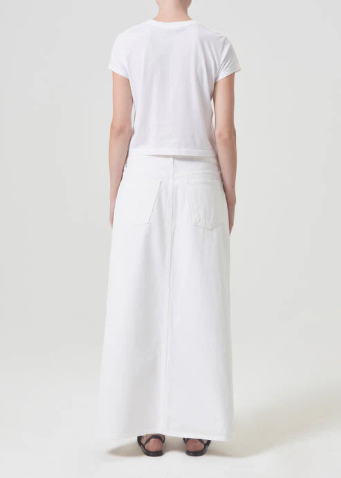 Agolde Leif Maxi Skirt in Milkshake - Image 2