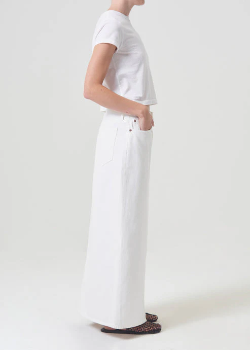 Agolde Leif Maxi Skirt in Milkshake - Image 3