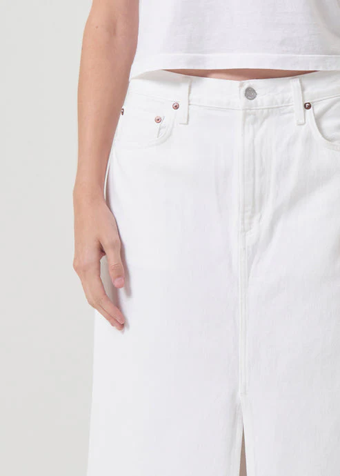 Agolde Leif Maxi Skirt in Milkshake - Image 5