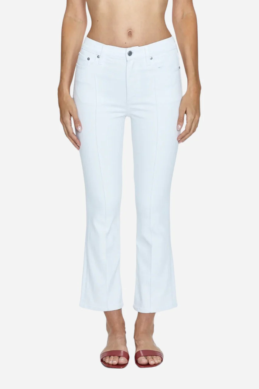 Pistola Lennon Pintuck High Rise Crop Pant in Le Blanc - Image 2