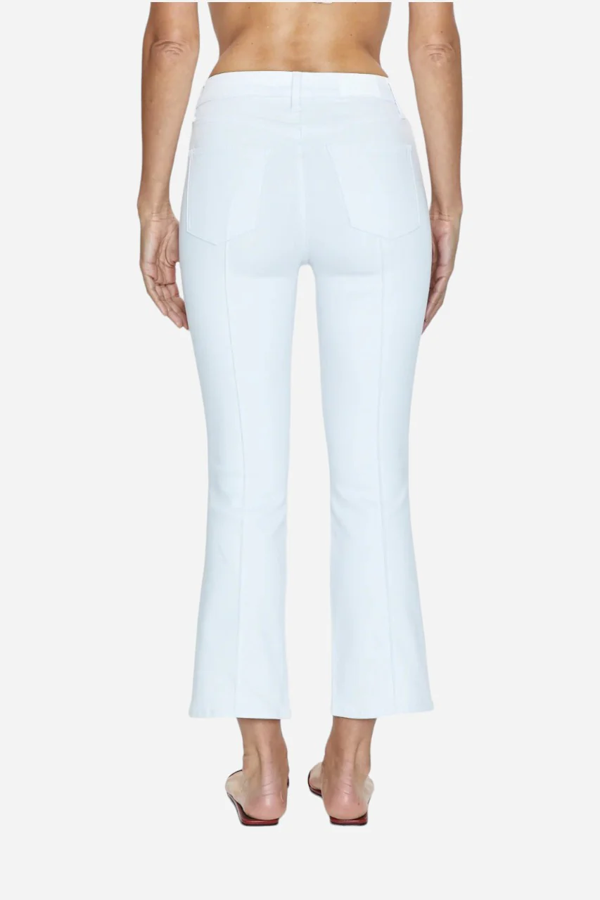 Pistola Lennon Pintuck High Rise Crop Pant in Le Blanc - Image 3