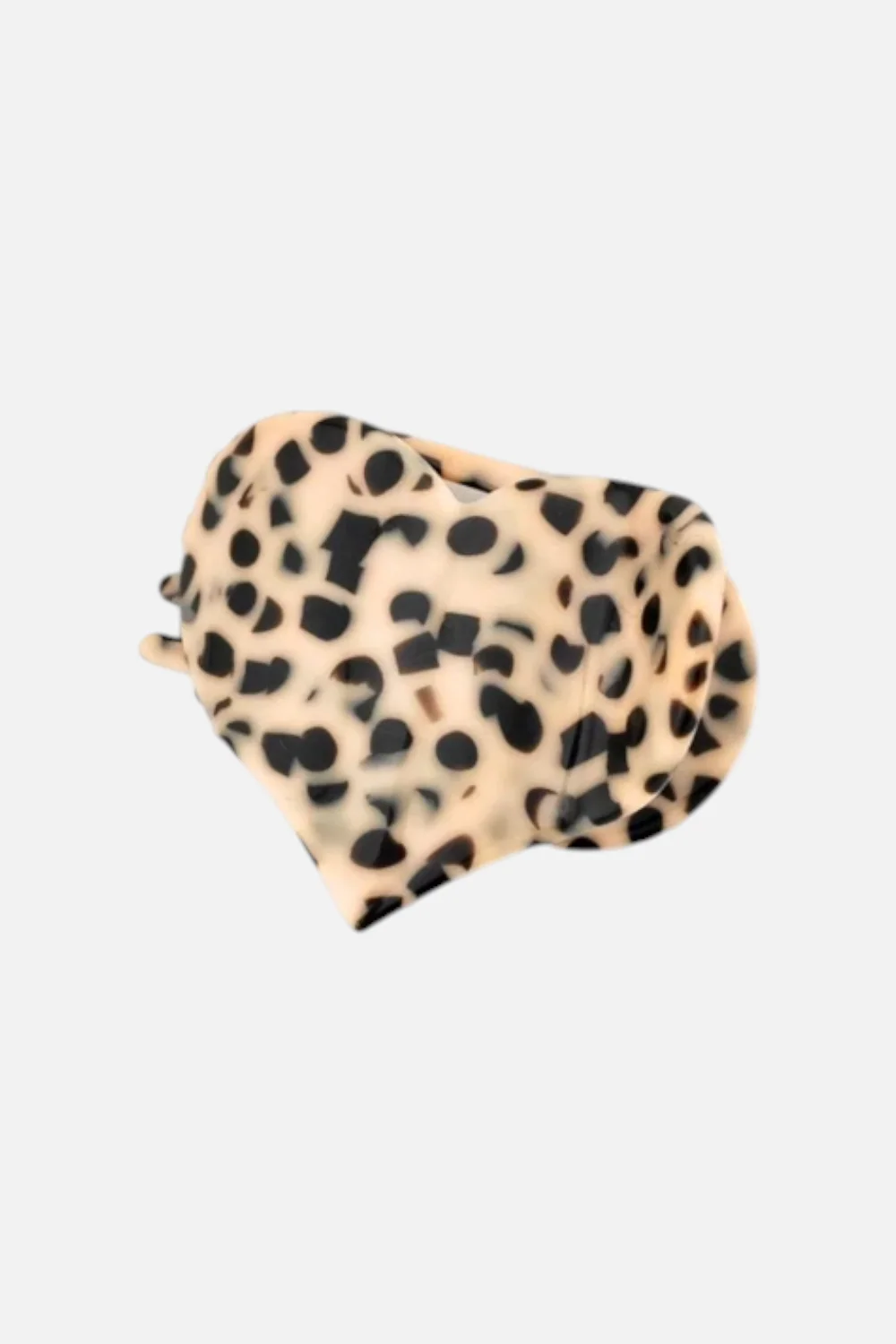 Solar Eclipse Mini Leopard Flat Heart Hair Clip