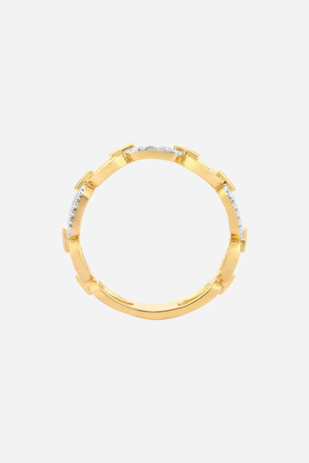 Ella Stein Linked Forever To You Stackable Ring in Yellow Gold - Size 7 - Image 2