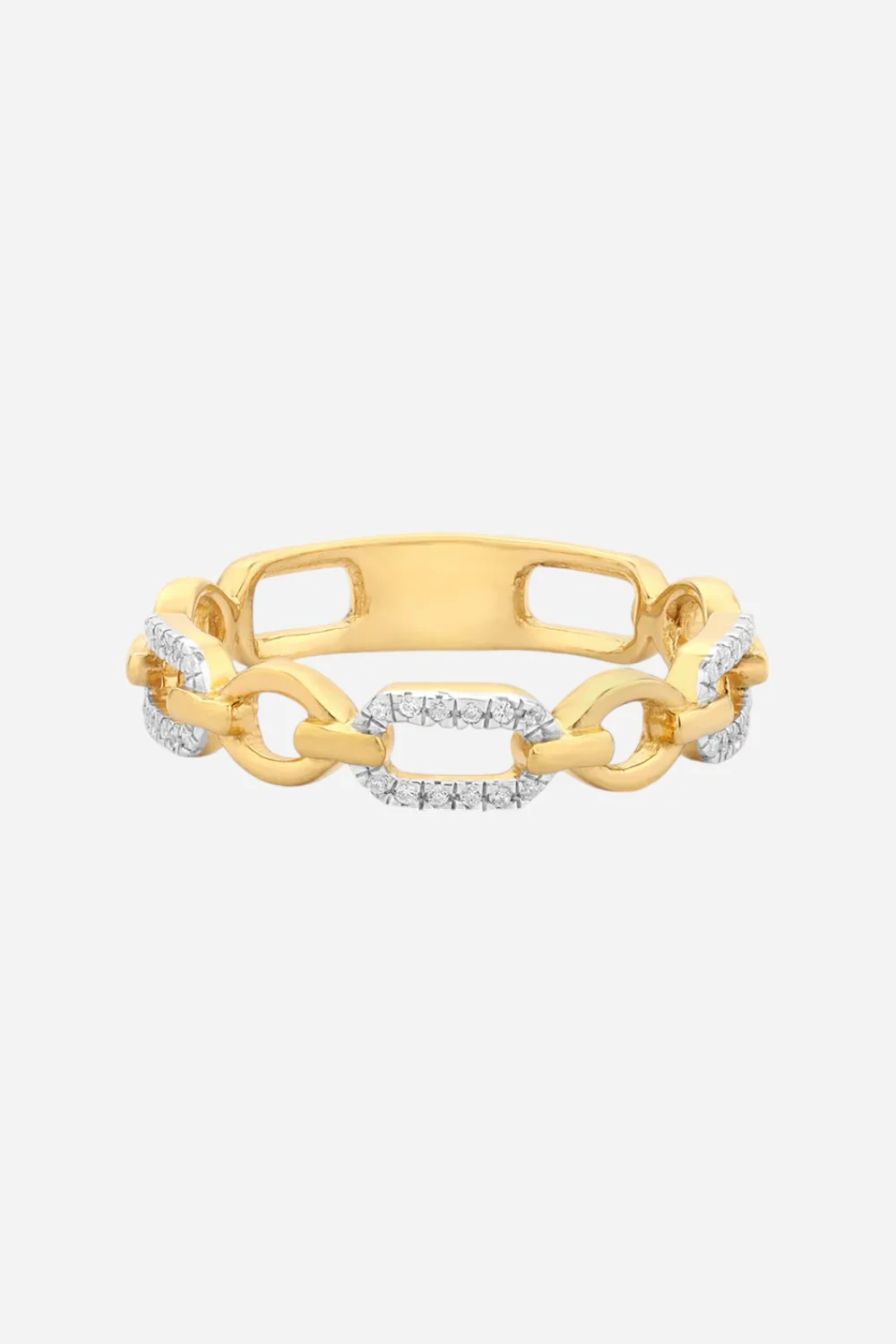 Ella Stein Linked Forever To You Stackable Ring in Yellow Gold - Size 7 - Image 3