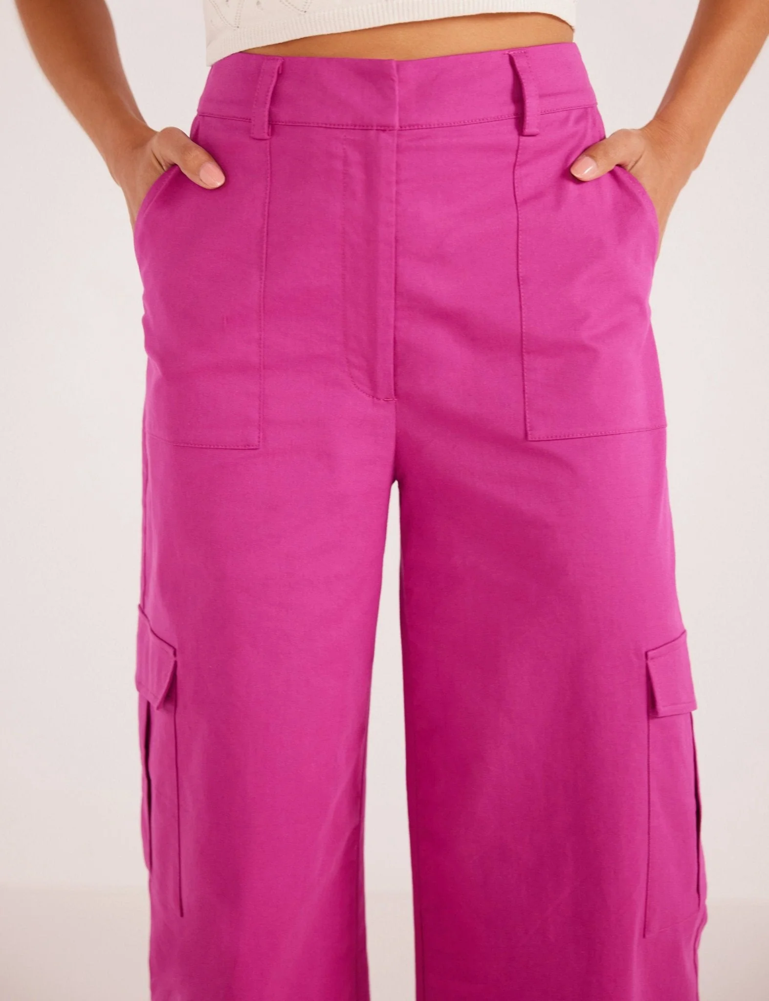 Minkpink Liora Cargo Pocket Pants in Orchid - Image 2