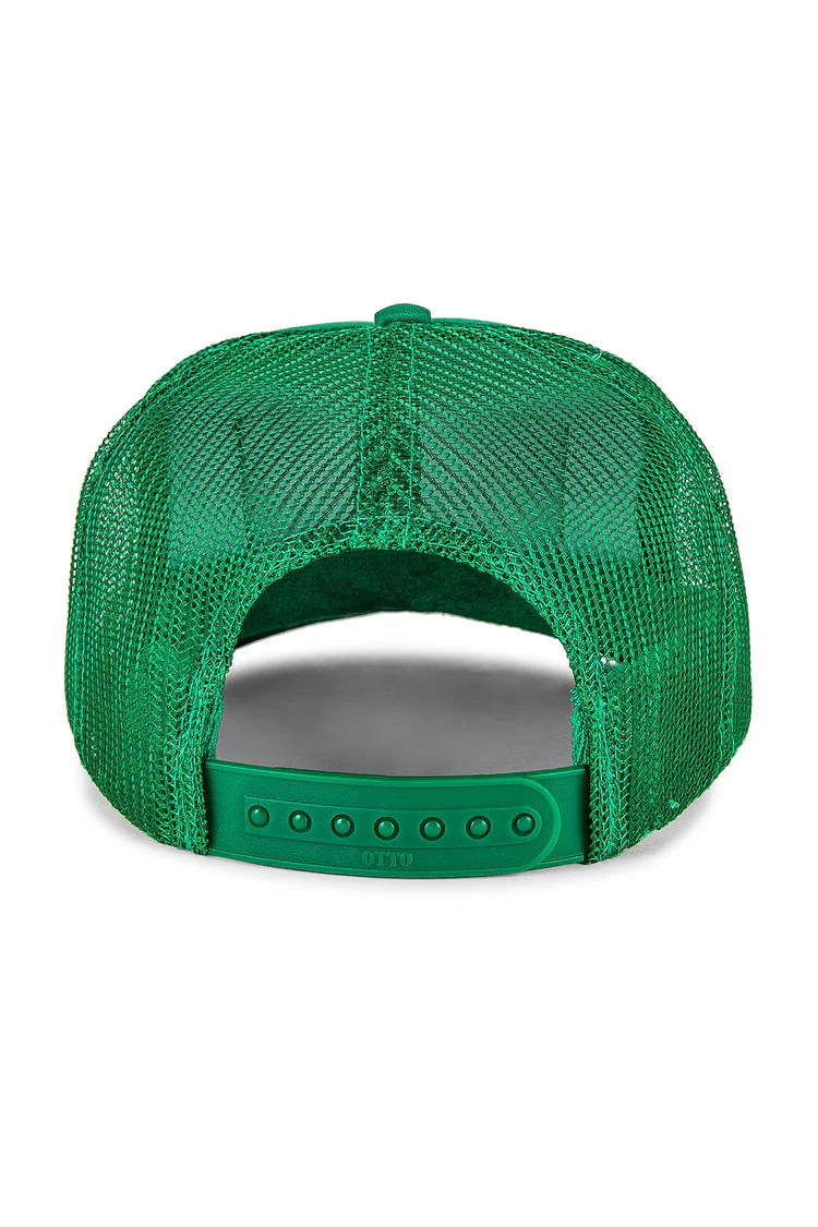 Friday Feelin Locals Only Trucker Hat in Green - Image 3