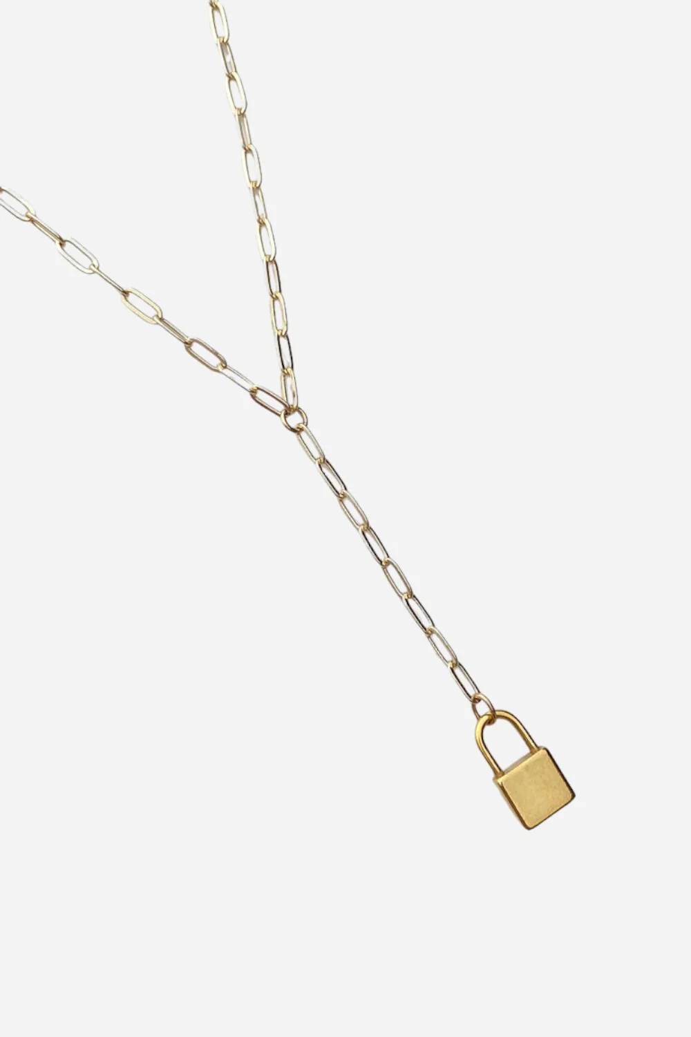 Farrah B Locked in Lariat Necklace
