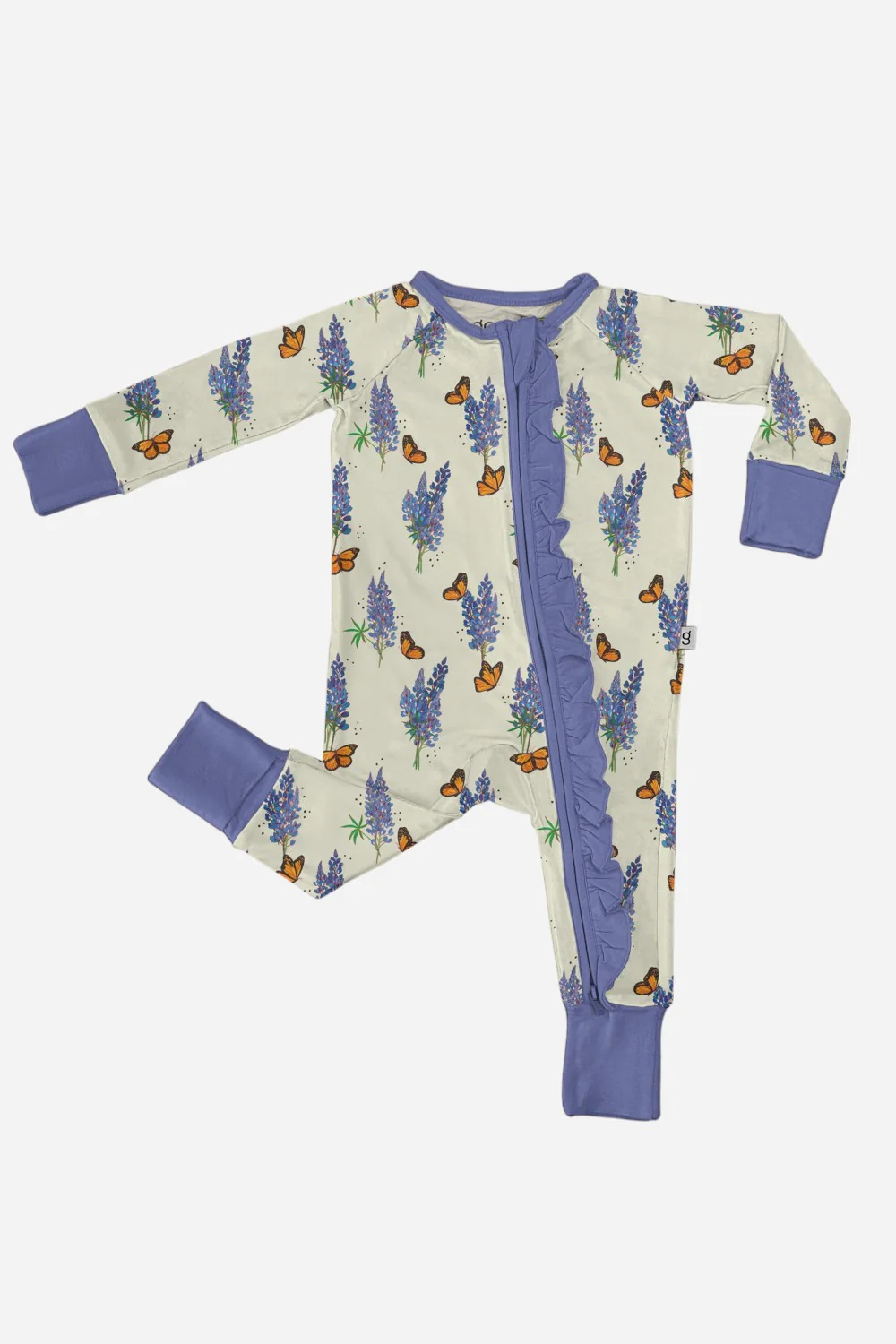 Goosies Long Sleeve Zip PJs in Bluebonnets