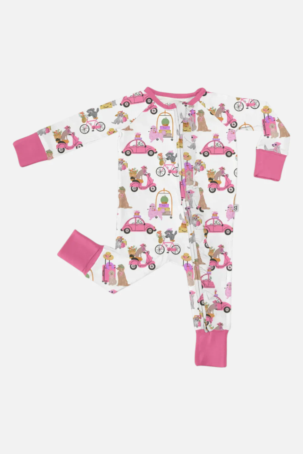 Goosies Long Sleeve Zip PJ in Puppy Chic