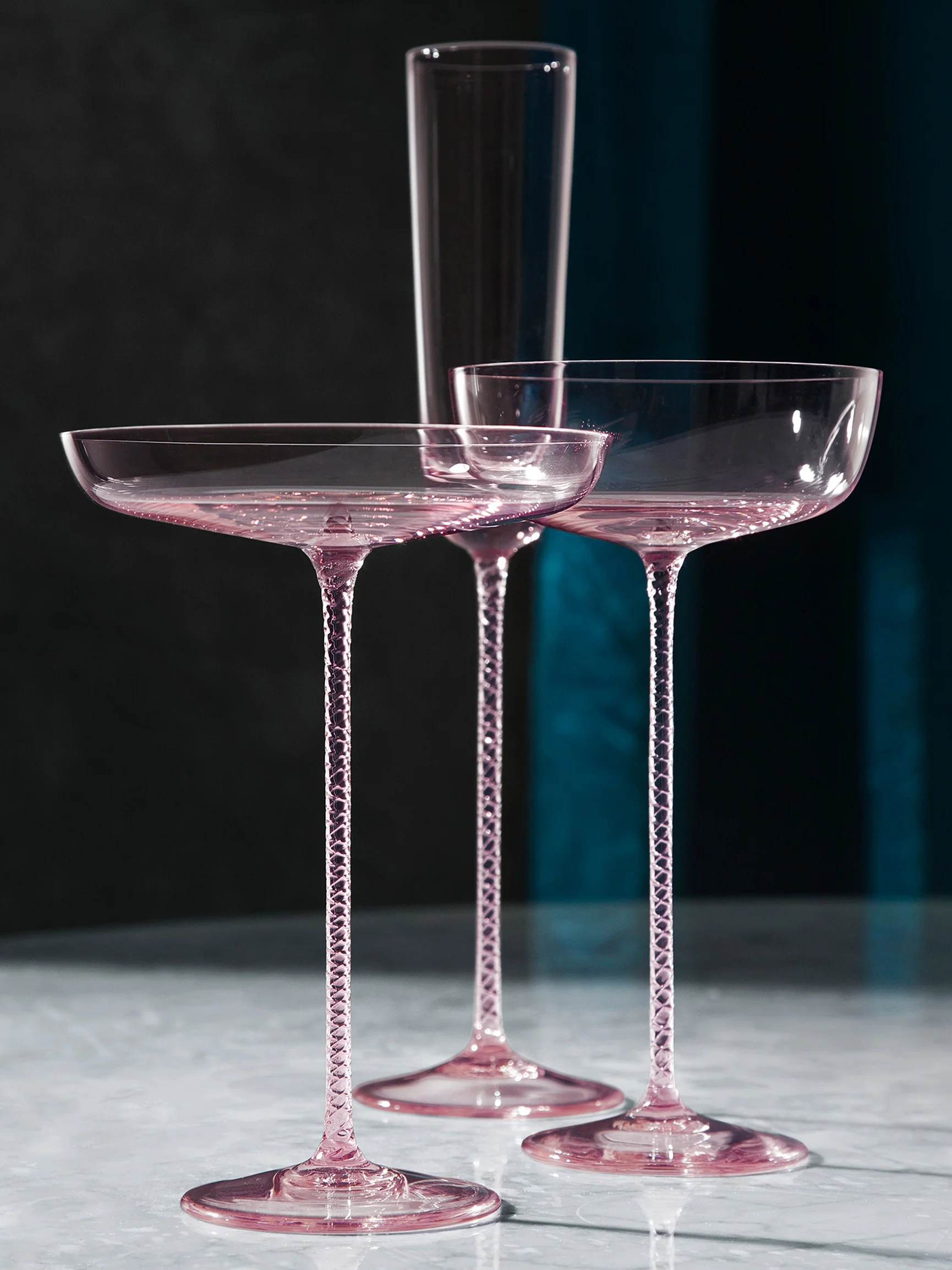 LSA International Champagne Saucer In Pink, Set of 2 - Image 4