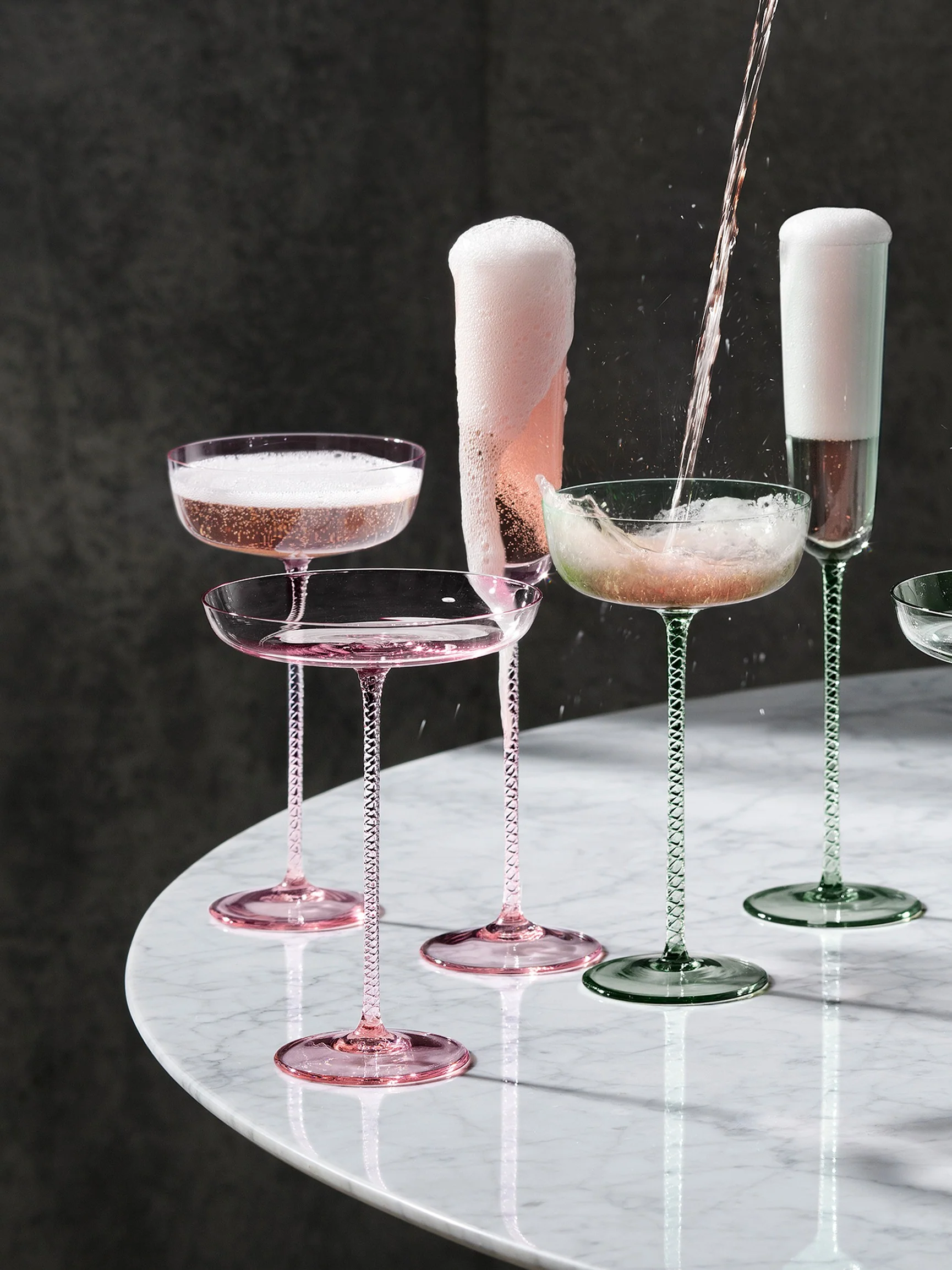 LSA International Champagne Saucer In Pink, Set of 2 - Image 5