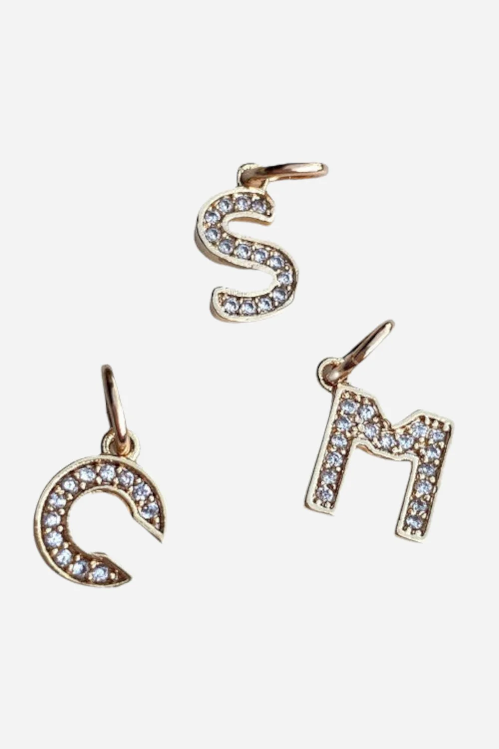 Farrah B Pave Letter Charm - Letter M