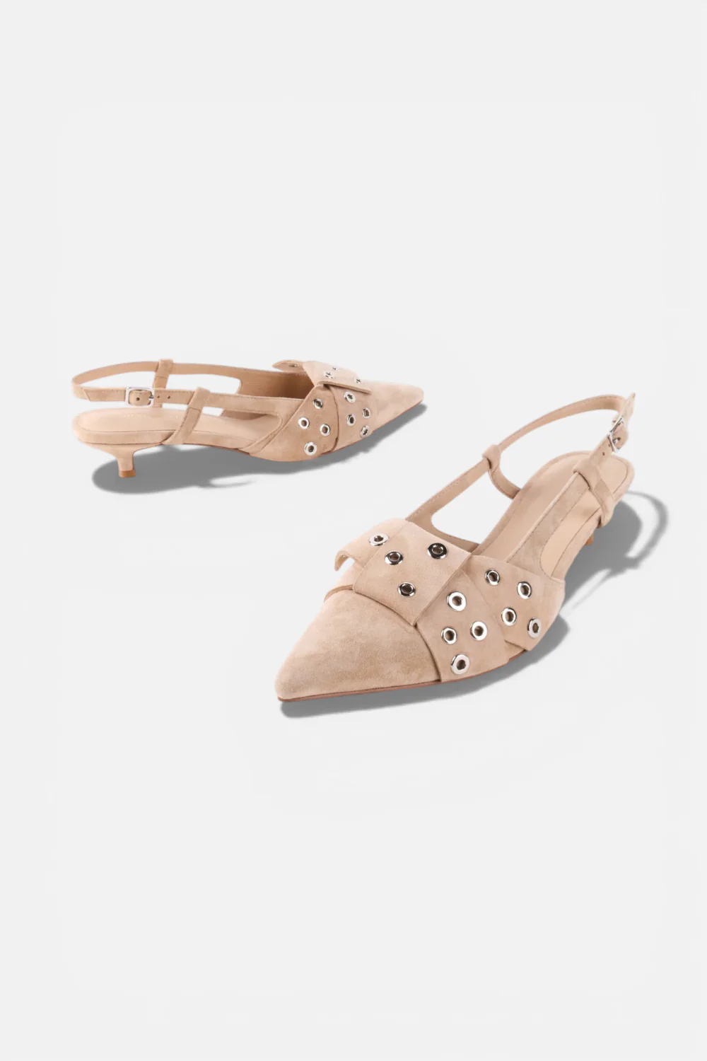 Intentionally Blank Maman Slingback Kitten Heel in Oatmilk - Image 2