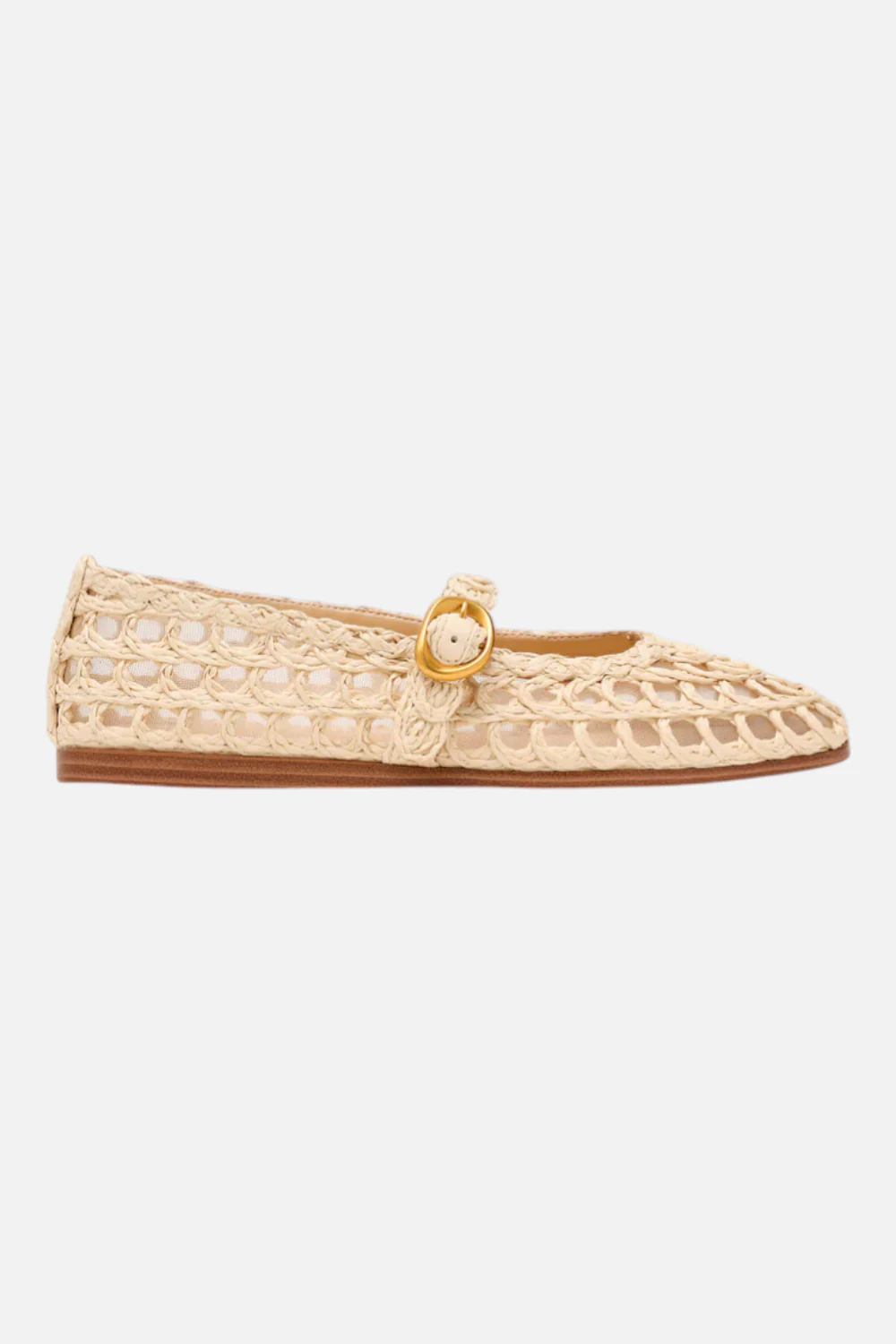Steve Madden Women's Melody Natural Raffia Mary Jane Woven Buckle Flat