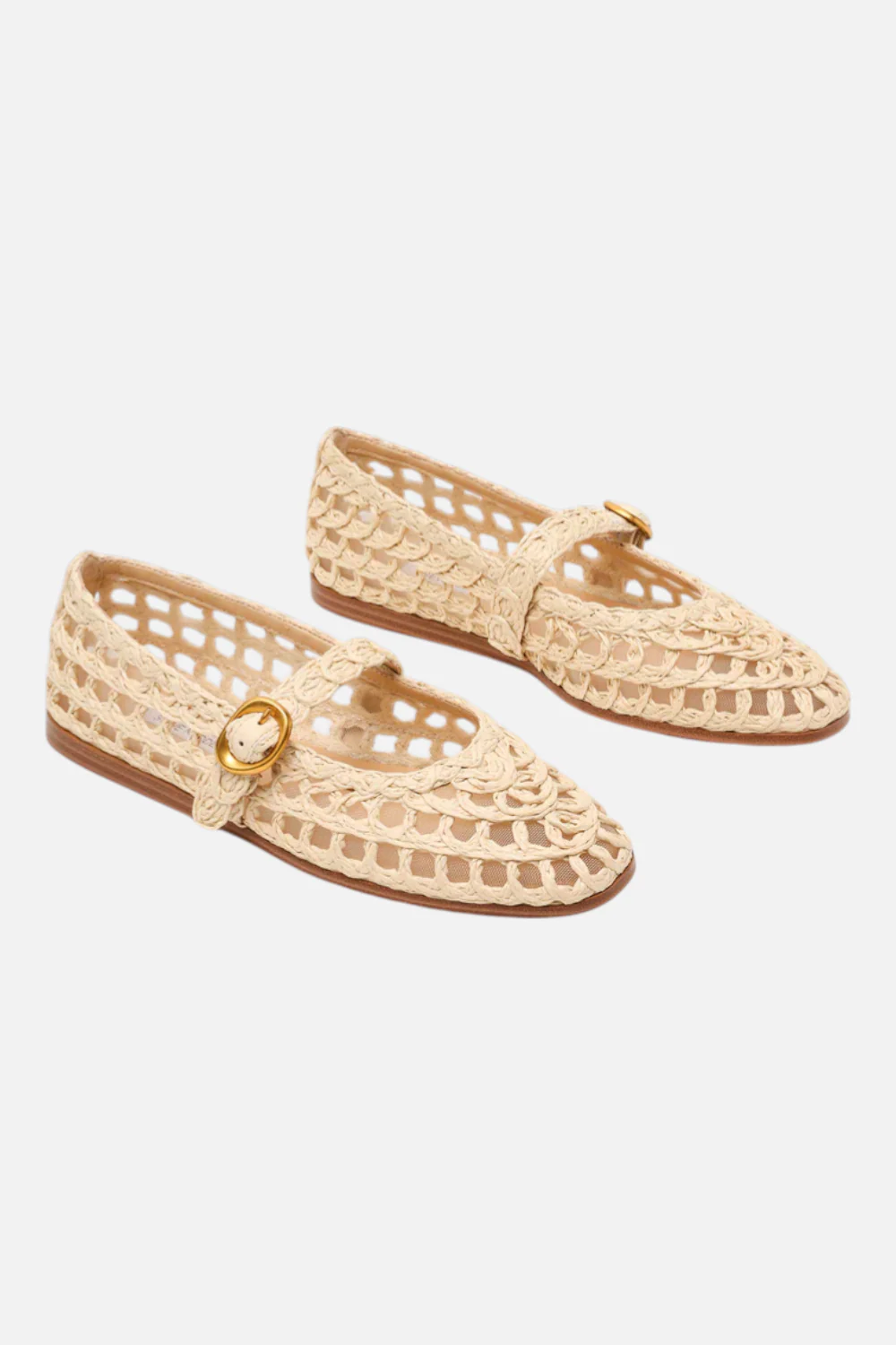 Steve Madden Women's Melody Natural Raffia Mary Jane Woven Buckle Flat - Image 2