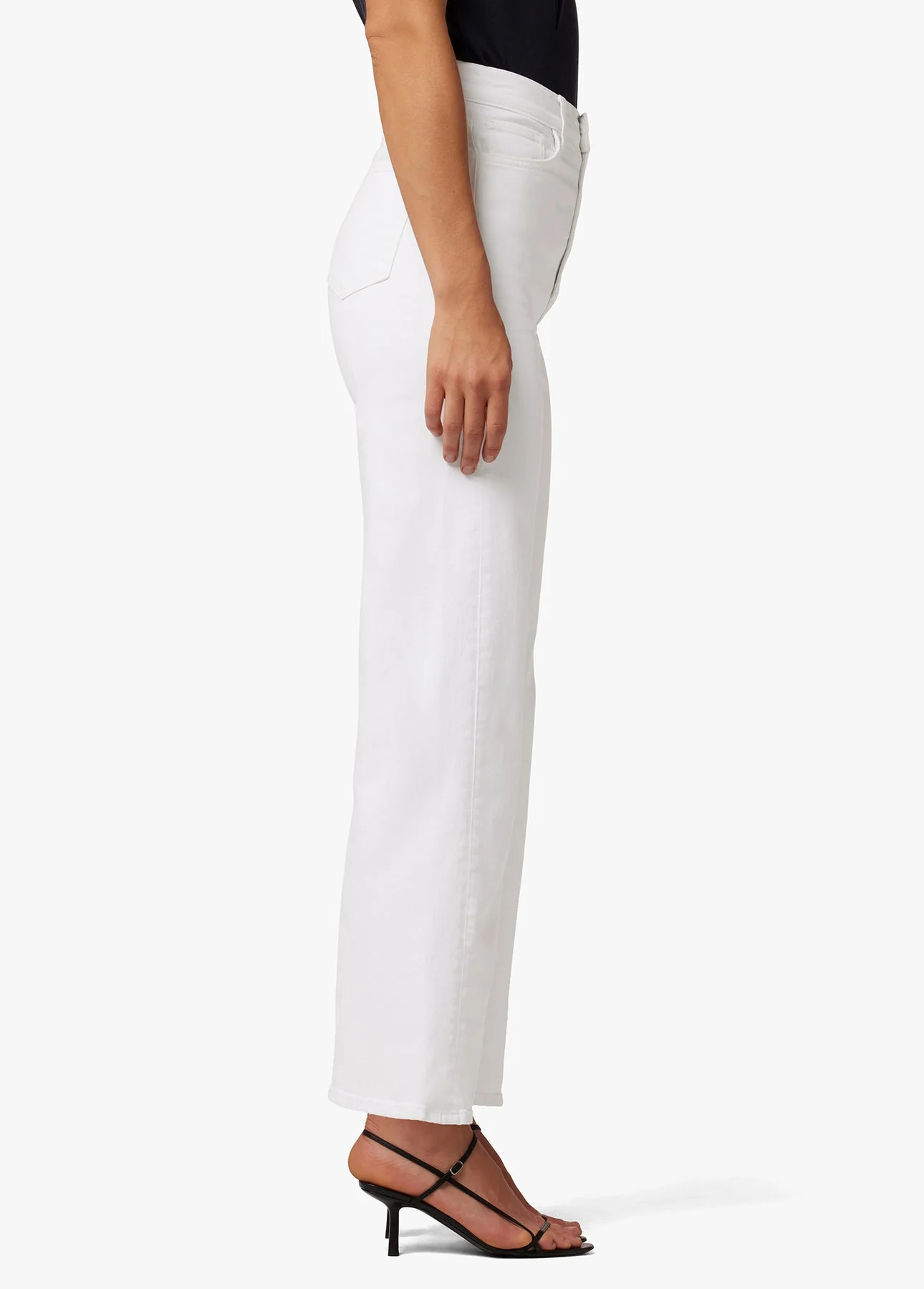 Joes Jeans The Mia High Rise Wide Ankle Vintage Stretch Trouser in White - Image 2