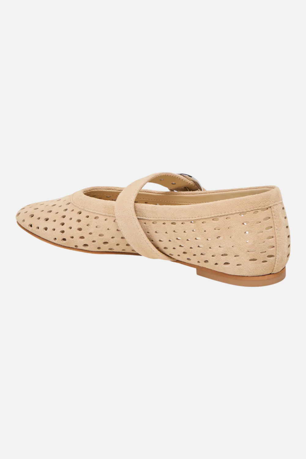 Dolce Vita Mikel Camel Perforated Suede Ballet Flat - Image 2