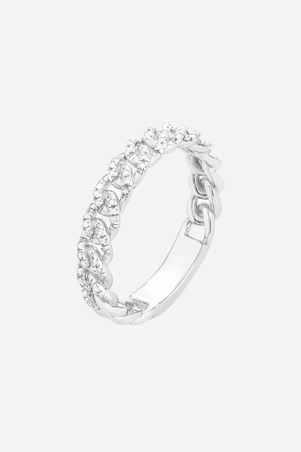 Ella Stein Mini Link Stackable Ring in Sterling Silver - Size 5