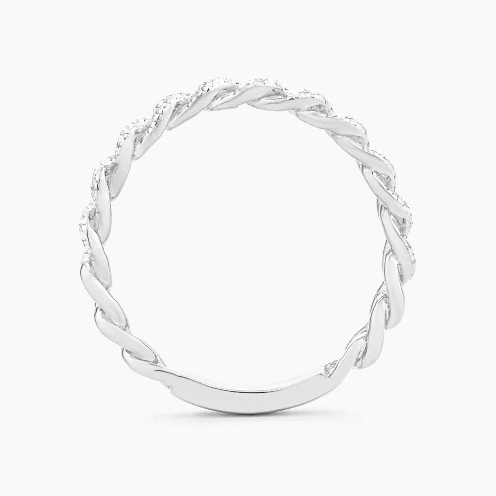 Ella Stein Mini Link Stackable Ring in Sterling Silver - Size 5 - Image 2