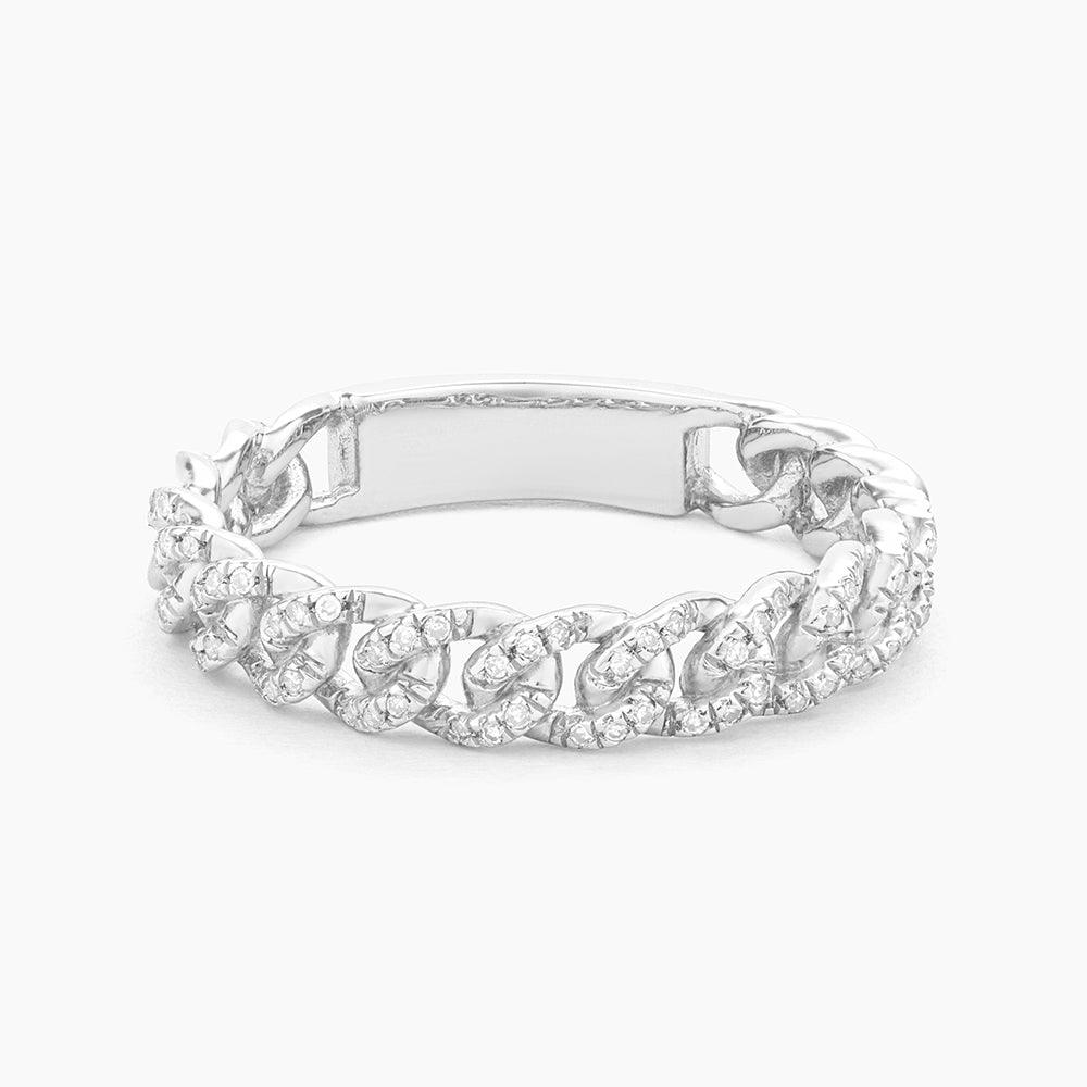 Ella Stein Mini Link Stackable Ring in Sterling Silver - Size 5 - Image 3