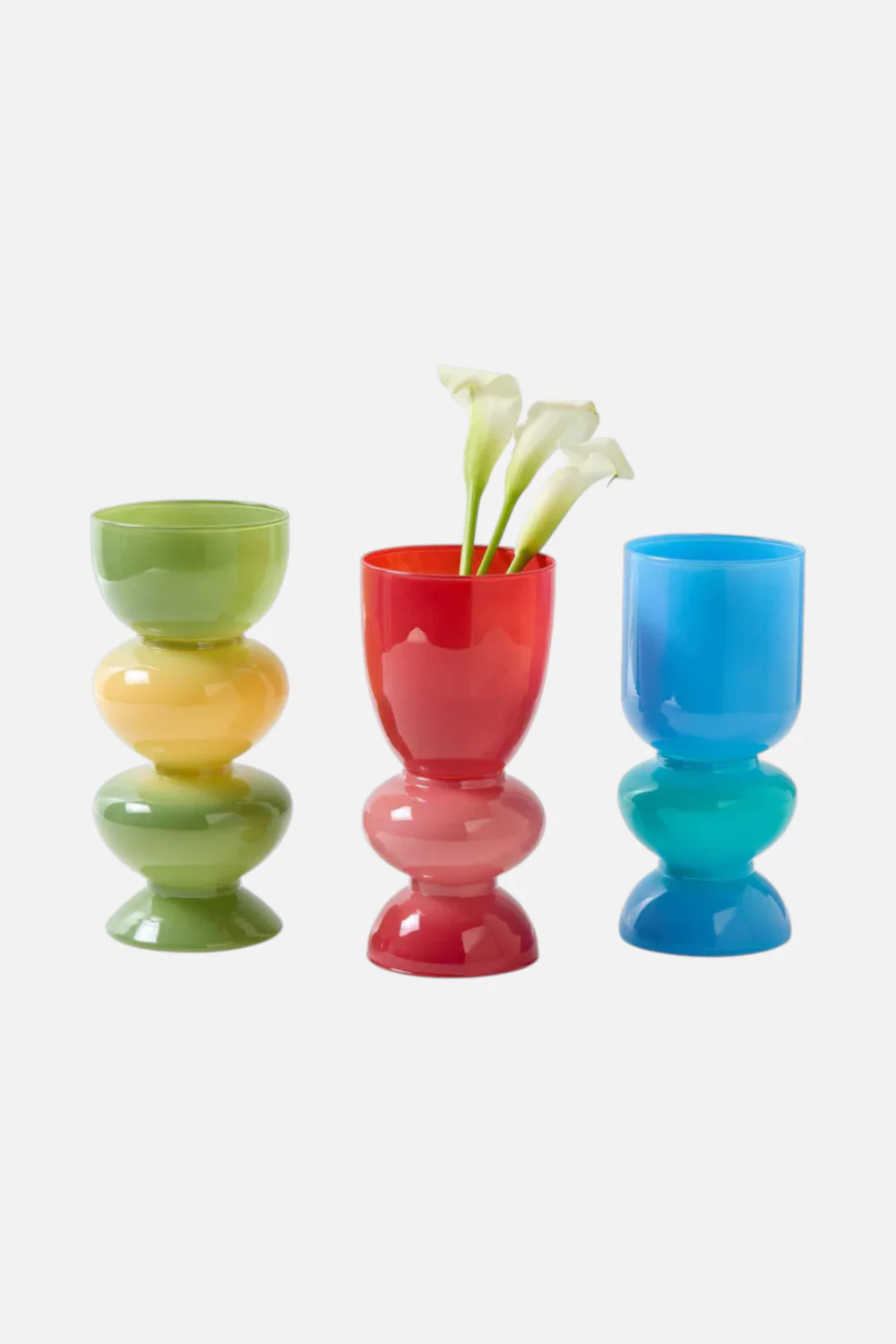 Two's Company Mixed Color Glass Vase