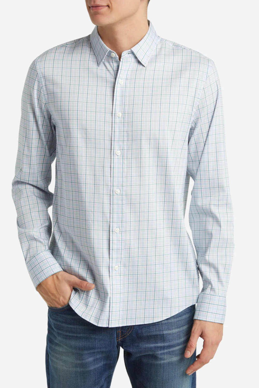 Faherty Movement Button-Up Shirt in Seaside Way Plaid