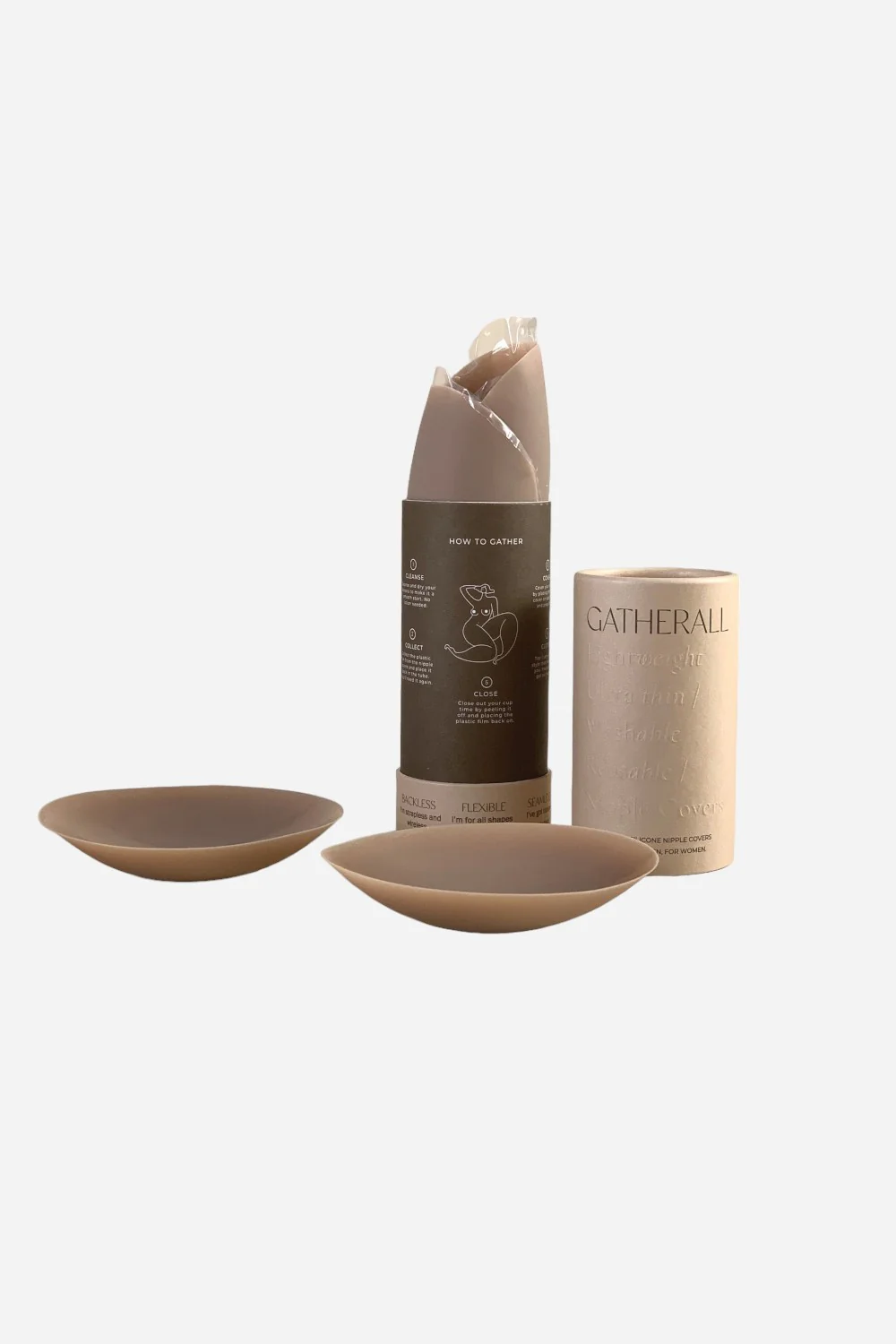 Gatherall Nipple Covers in Latte
