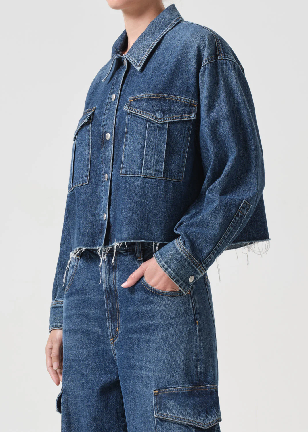 Agolde Nyx Denim Shirt in Pathway - Image 4