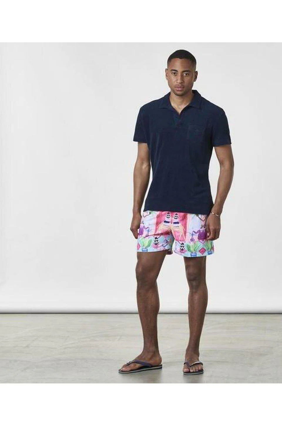 OAS Solid Navy Terry Towel Shirt - Image 6