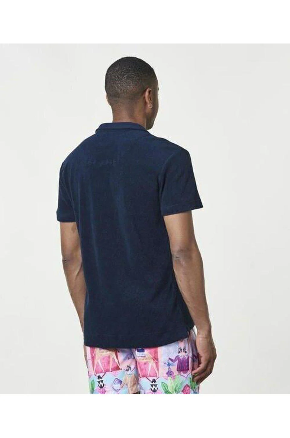 OAS Solid Navy Terry Towel Shirt - Image 7