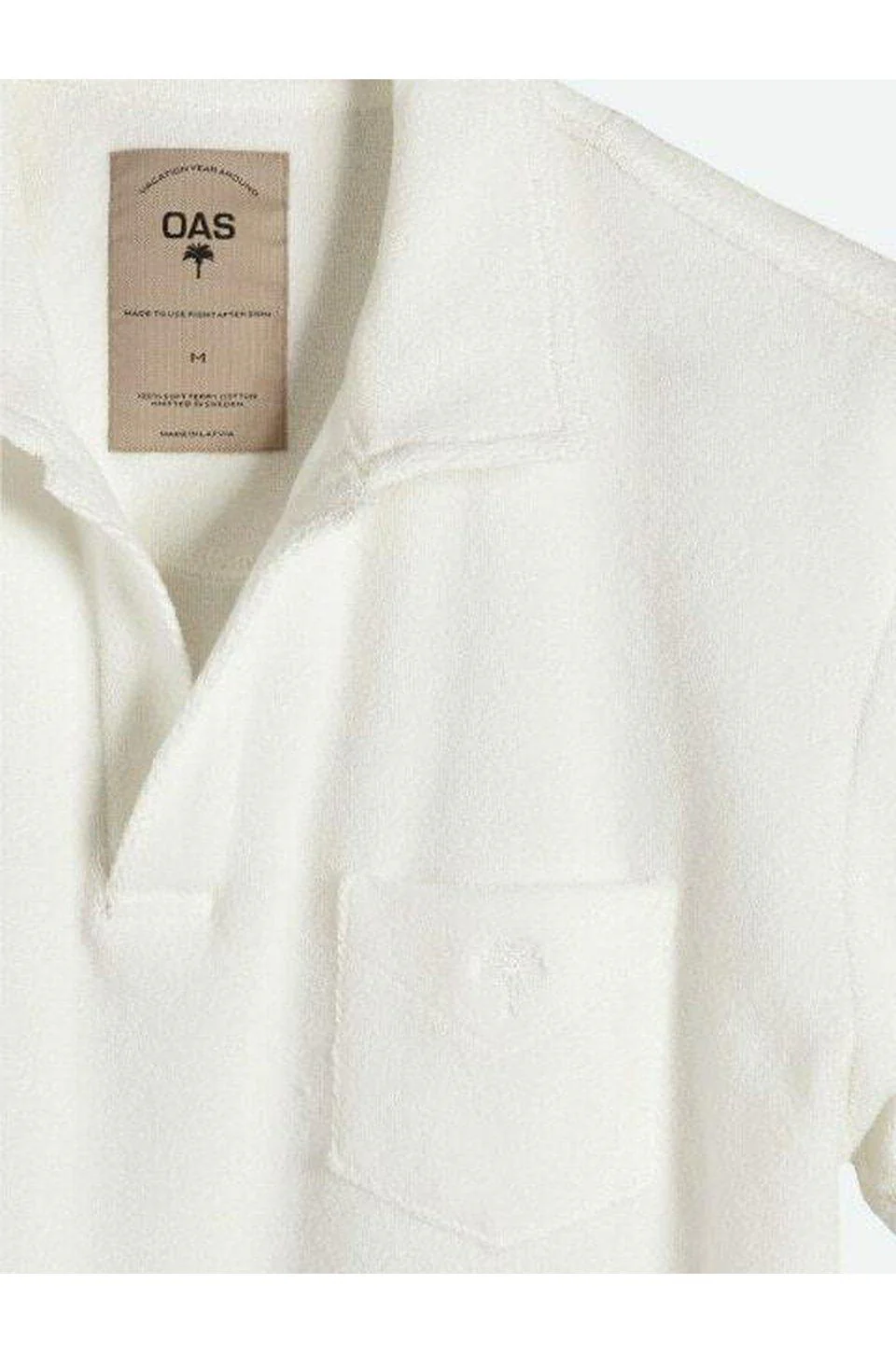 OAS Solid White Terry Shirt - Image 3