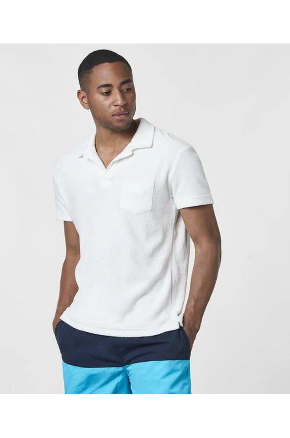 OAS Solid White Terry Shirt - Image 4
