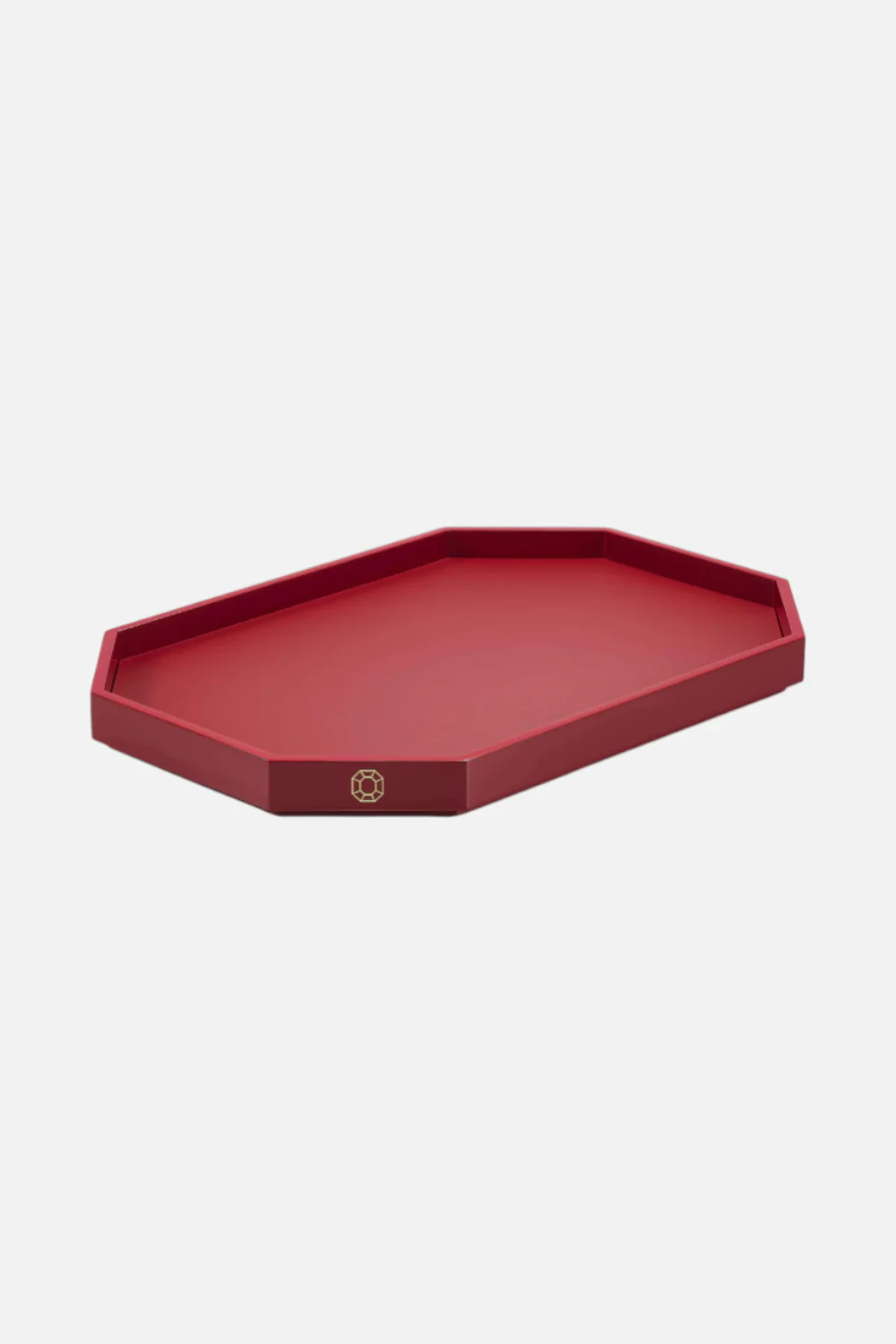 Baccarat Medium Red Octogone Tray