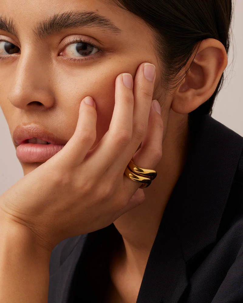Jenny Bird Ola Ring Set in Gold - Size 6 - Image 3