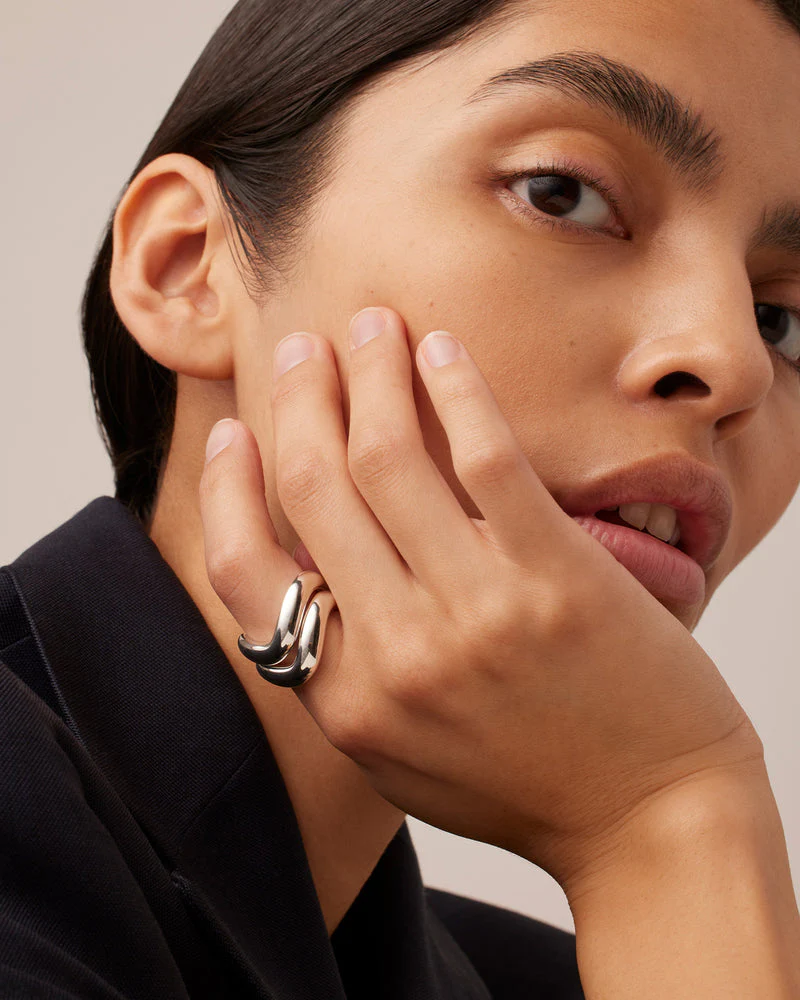Jenny Bird Ola Ring Set in Sterling Silver - Size 7 - Image 3
