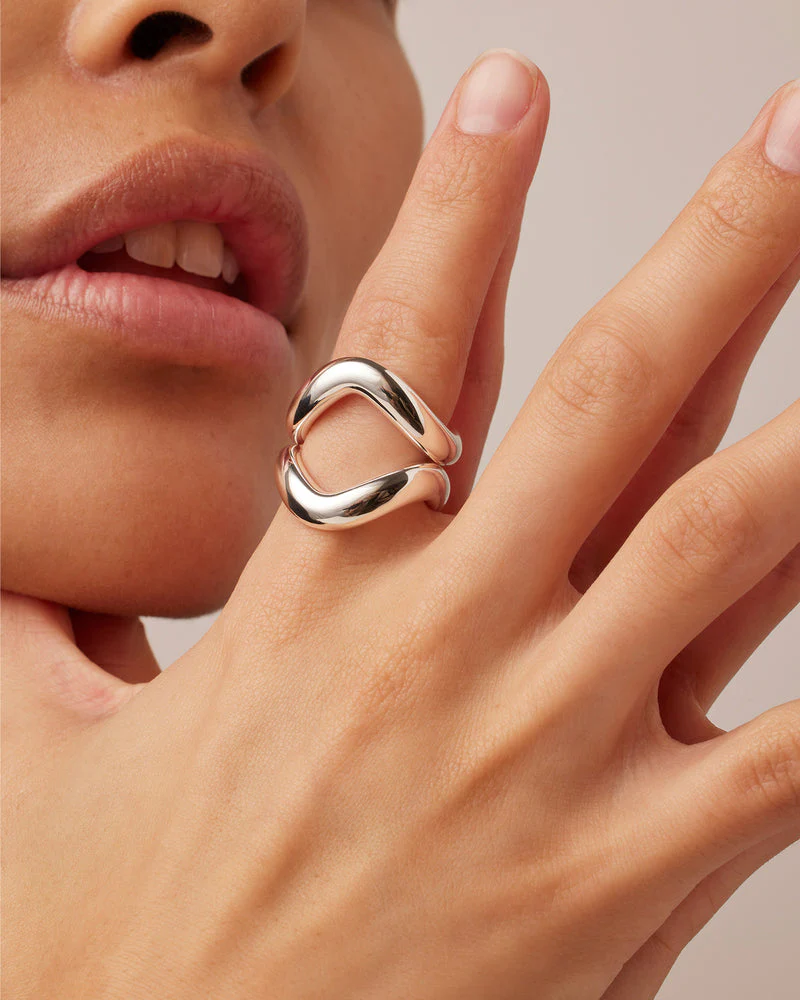 Jenny Bird Ola Ring Set in Sterling Silver - Size 7 - Image 4