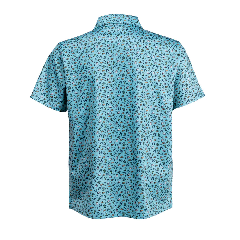Old Row Western Polo in Green - Image 2