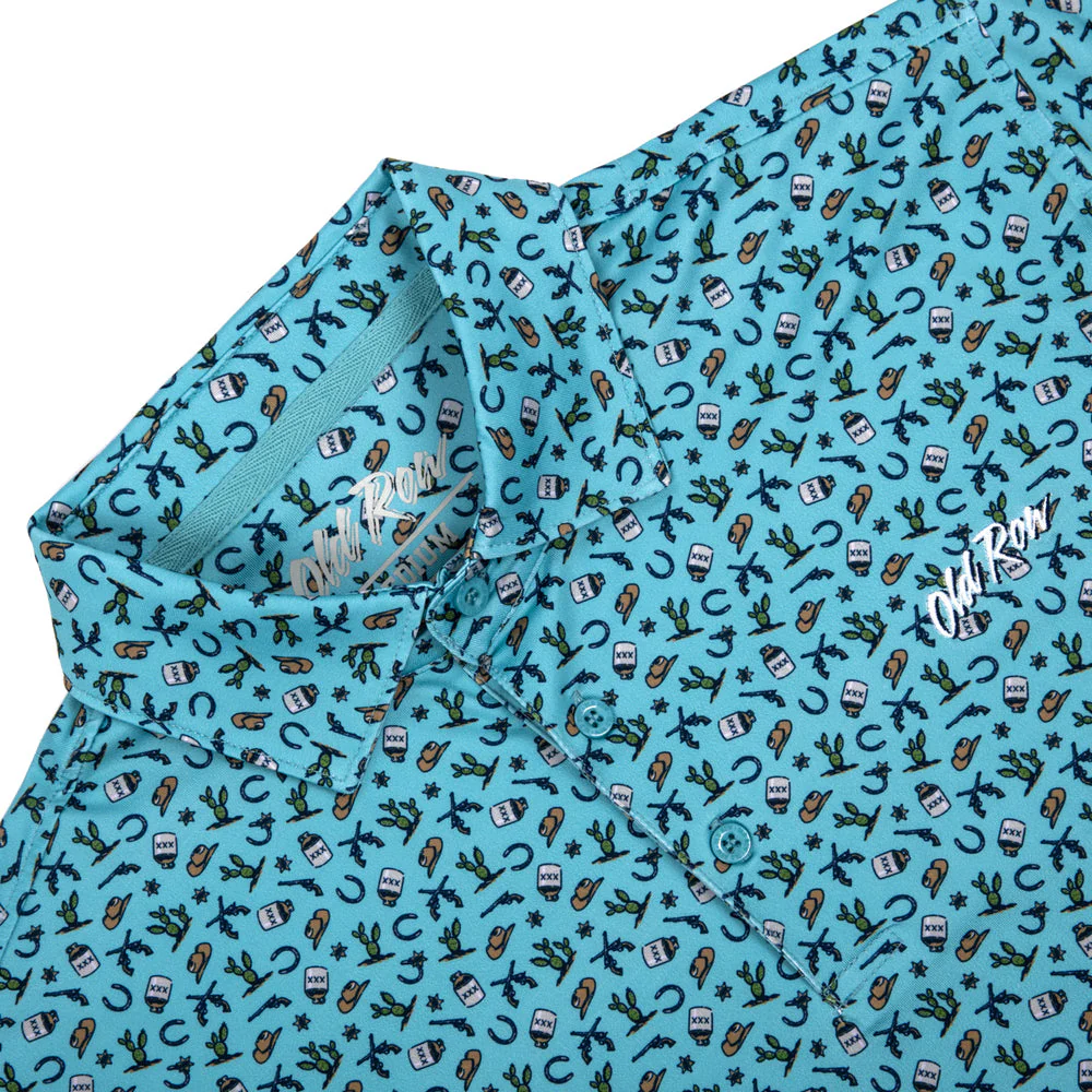 Old Row Western Polo in Green - Image 4